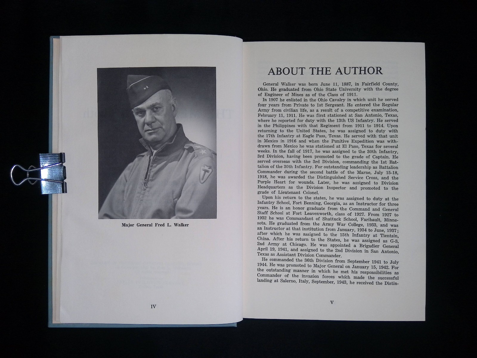 From Texas To Rome A General’s Journal by Fred L. Walker 1969 1st Ed RARE