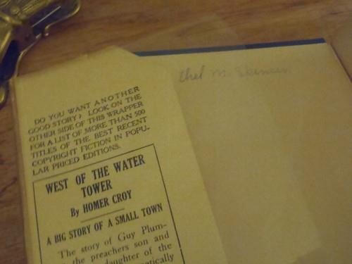 WEST OF THE WATER TOWER Homer Croy 1923 Paramount Photo Play Ed HBDJ Lost Film