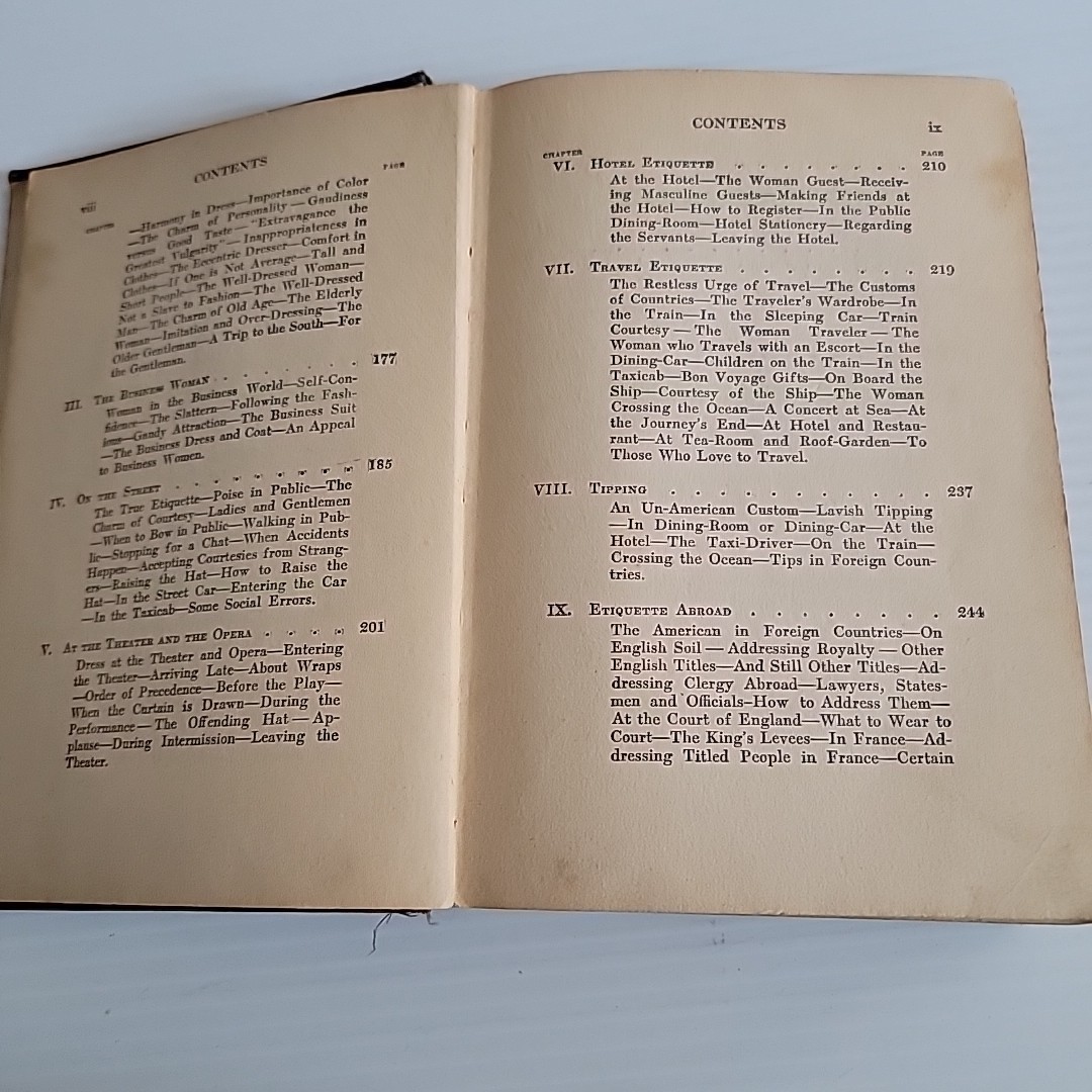 Vintage Book of Etiquette Vol II Lillian Eichler 1921 HC Nelson Doubleday Illust