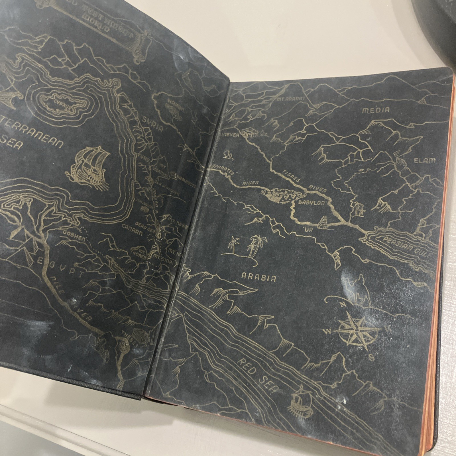 Hurlbut’s Story of the Bible 1932 Edition Black Faux Leather Illustrated.