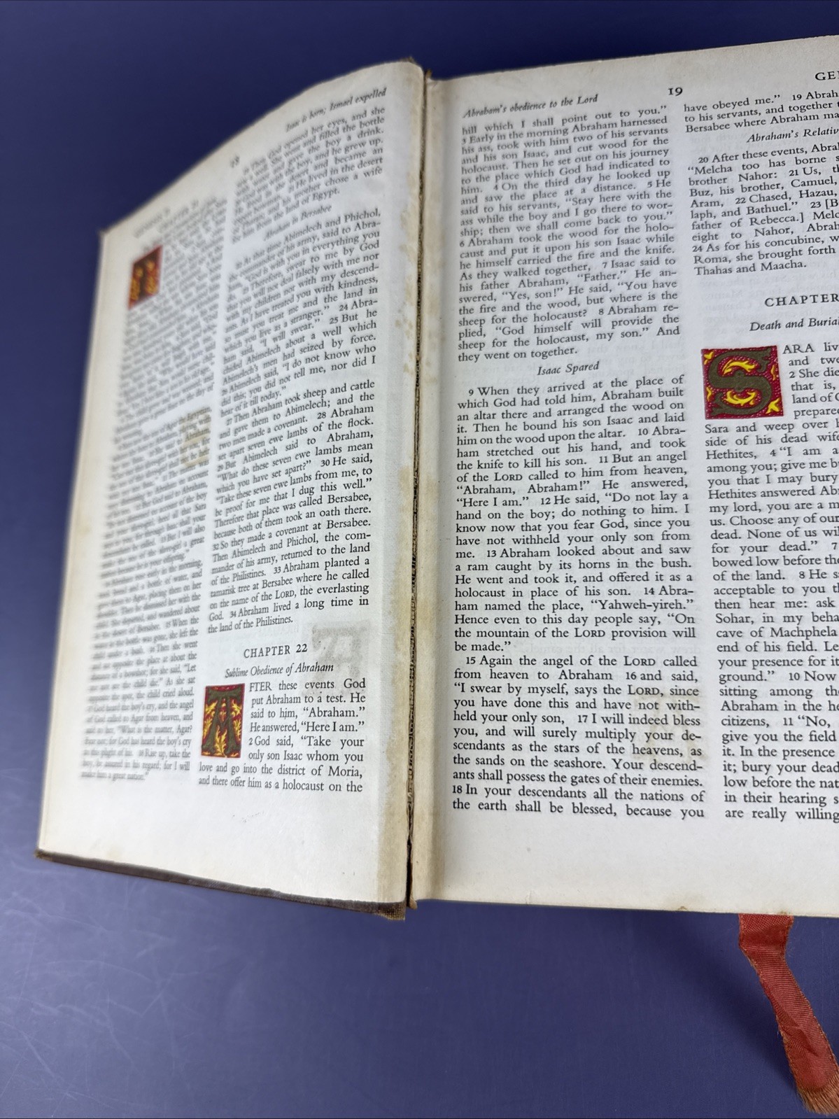 Vtg Catholic Family Edition of The Holy Bible John J. Crawley Co 1953 Hardcover