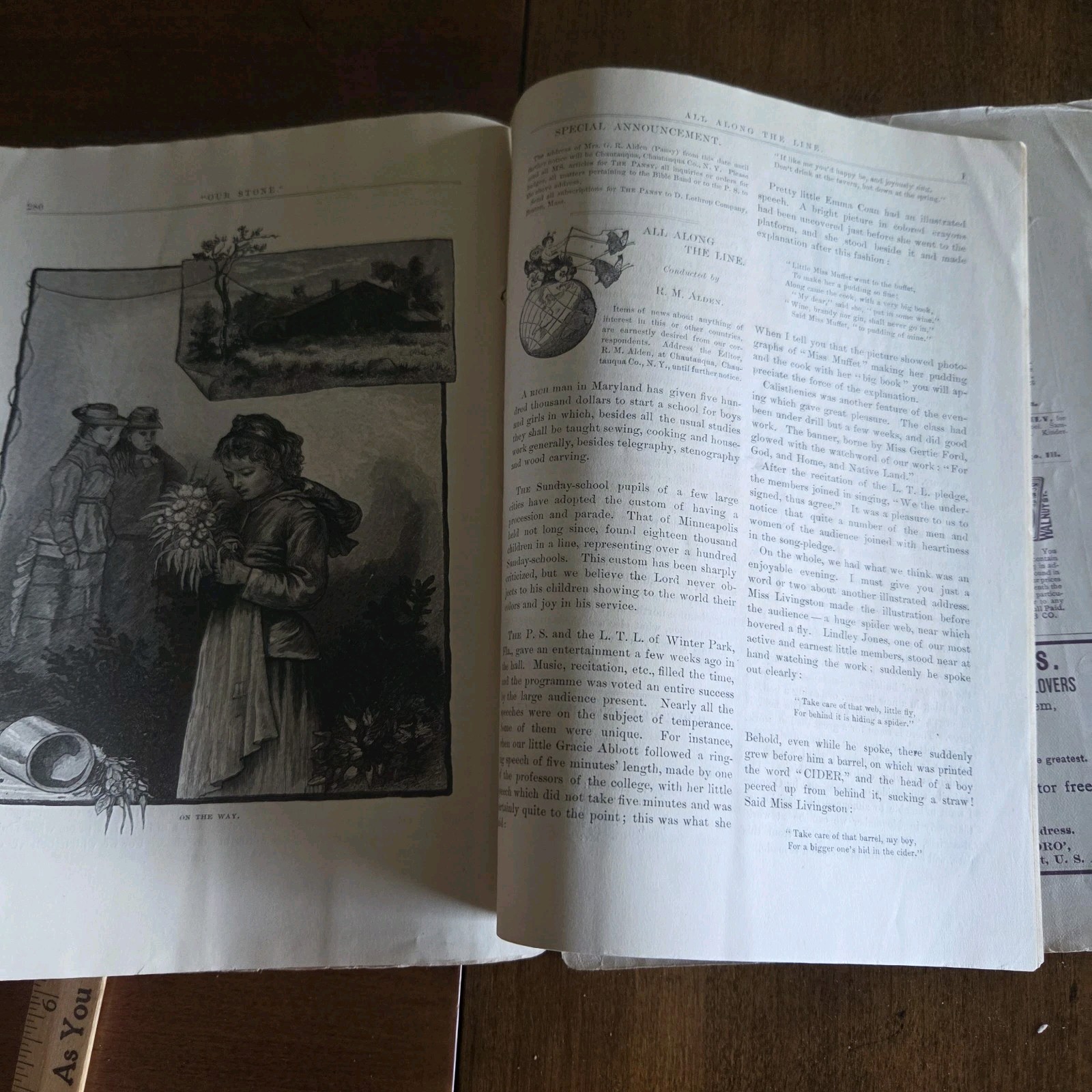 Antique June 1889 The Pansy Paper Magazine Victorian Children’s Stories Alden