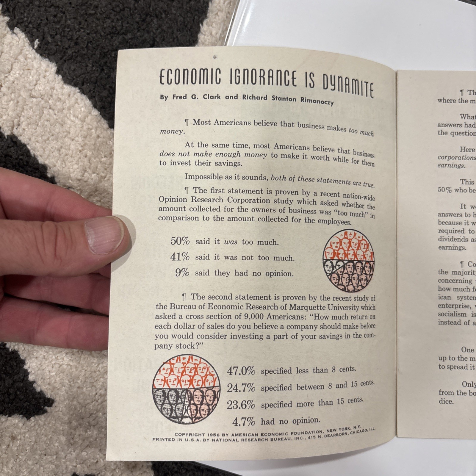 Economic Facts Of Life, Economic Ignorance Is Dynamite, Fred G Clark 1956 #1 ￼