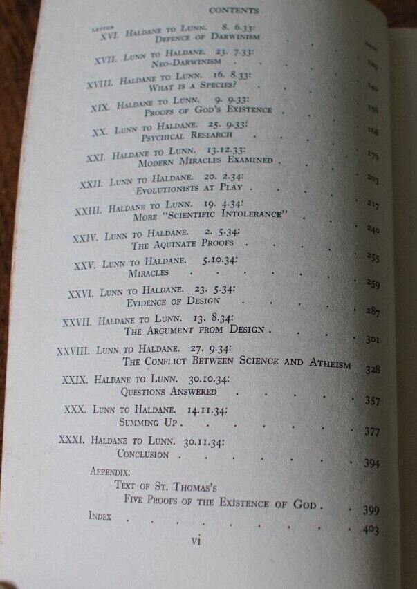 Lunn,A. & Haldane,J.B.S. Science and the Supernatural. 1935. 1st edition.