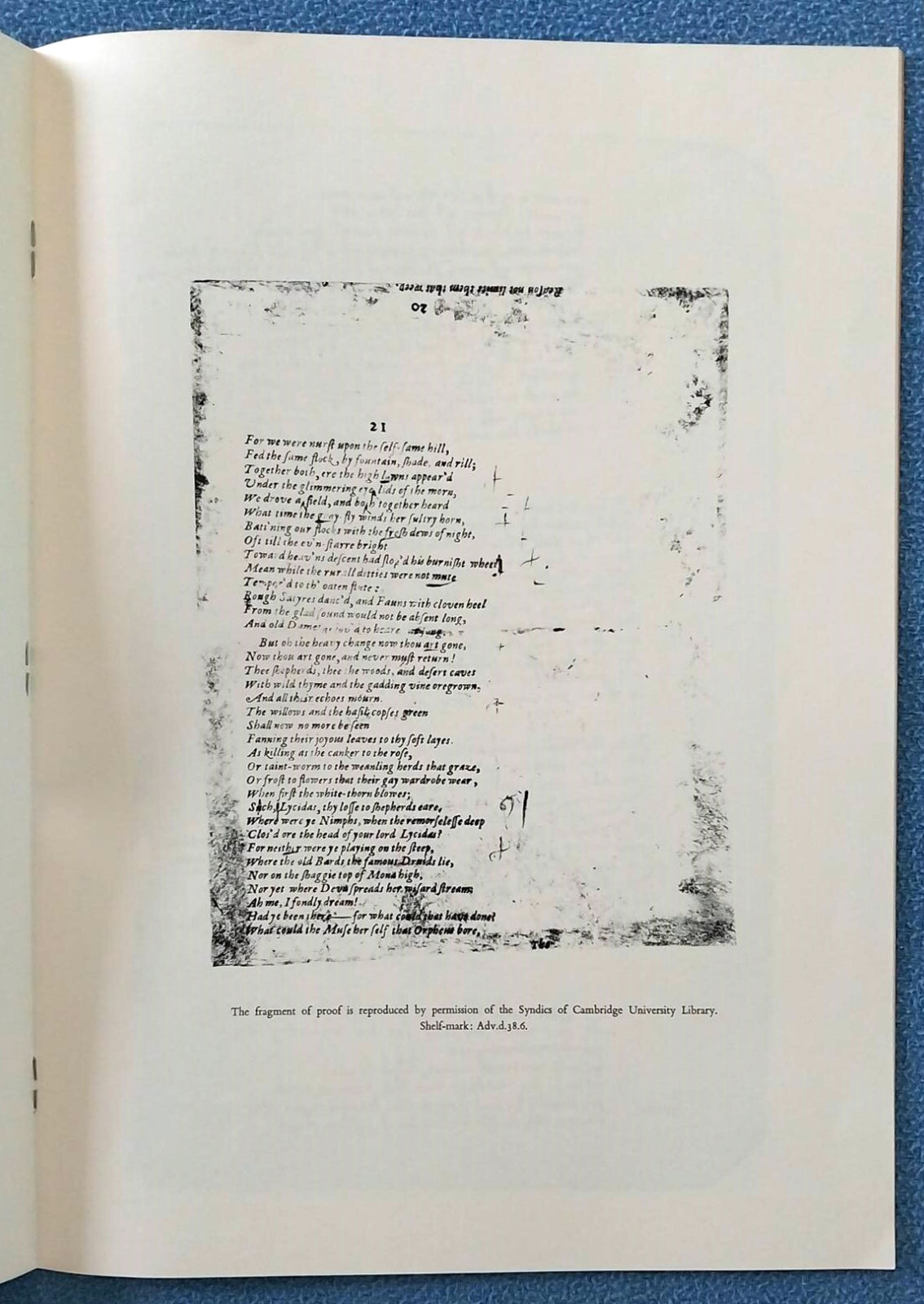 1970 John Milton LYCIDAS facsimile pages of editions printed 1938-1645