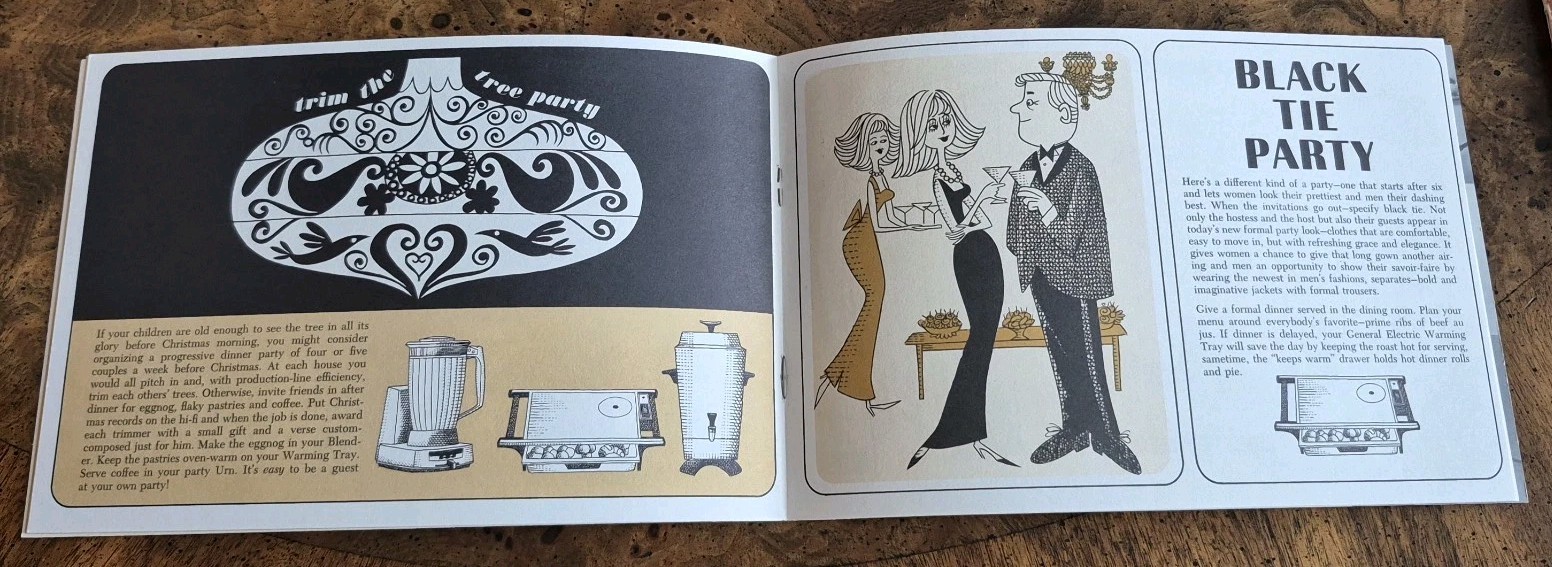 Vintage 1964 General Electric How To Be A Guest At Your Own Party Booklet MCM