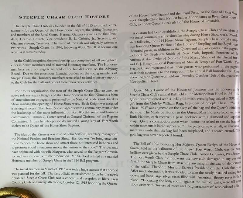 Scarce Steeplechase Club Centennial History Book Social Club Fort Worth Texas