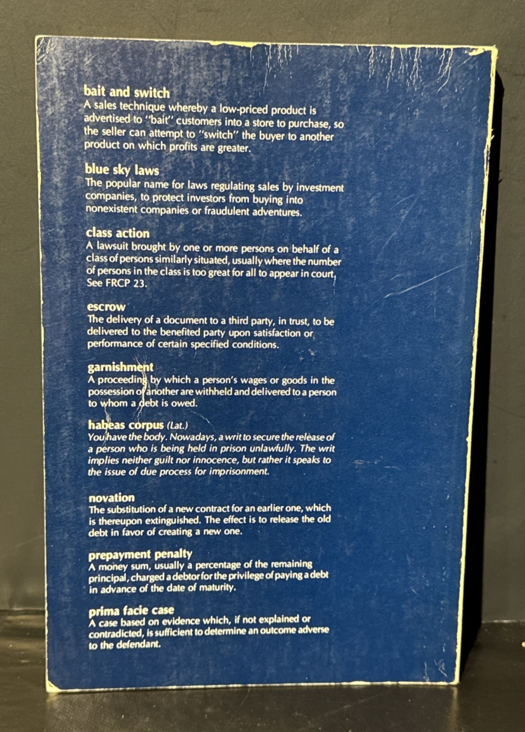 Dictionary of Law – Running Press – 1976 – Large Type Edition