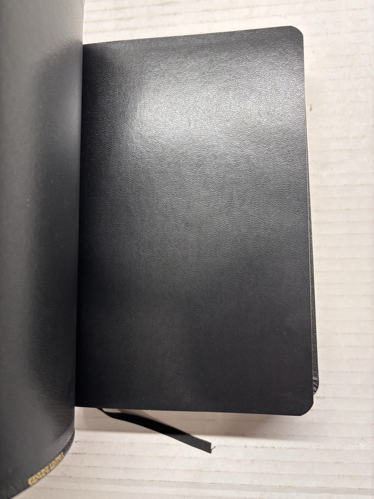 The Message Bible (Larger Print) Black Genuine Leather – Peterson Excellent