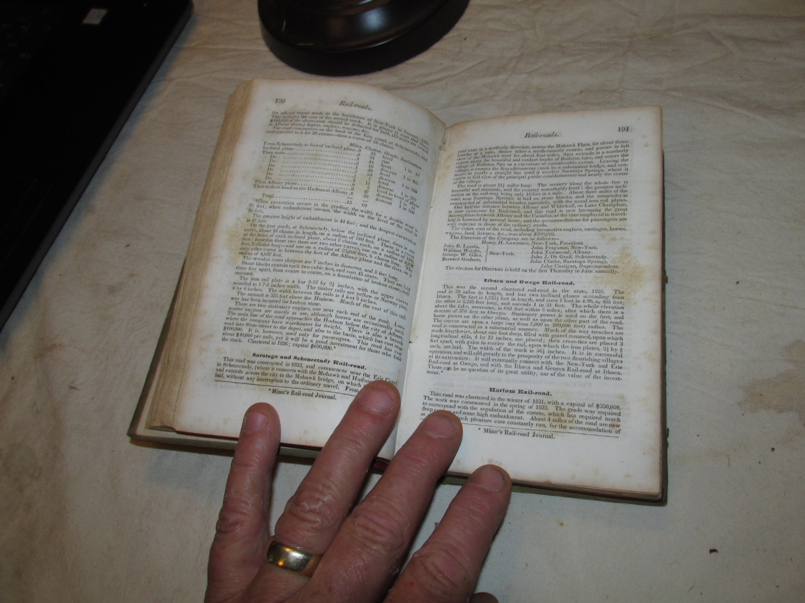 1835 Williams’s New York Annual Register with map, ALMANAC, ED. WILLIAMS