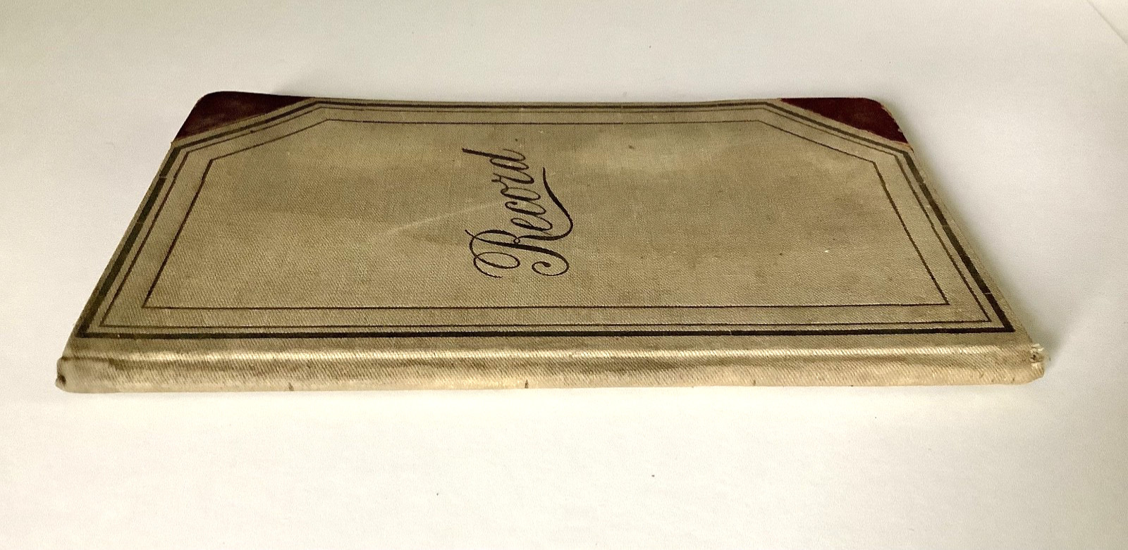 Antique RECORD Book & One JOURNAL Book PAIR SOLD Together Used and Worn *BLANK*