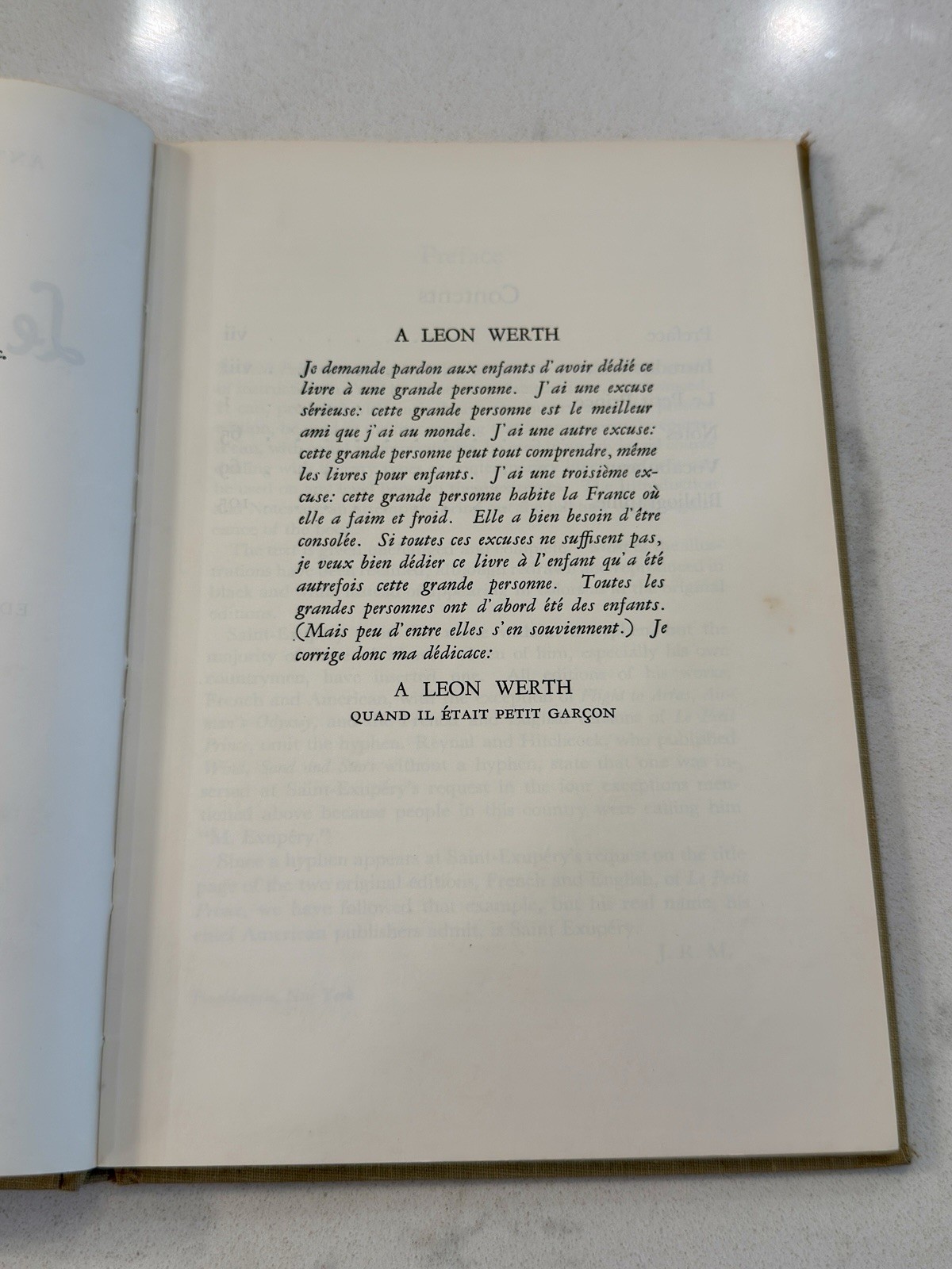 Le Petit Prince Saint-Exupery Educational Edition 1946 French English Hardback