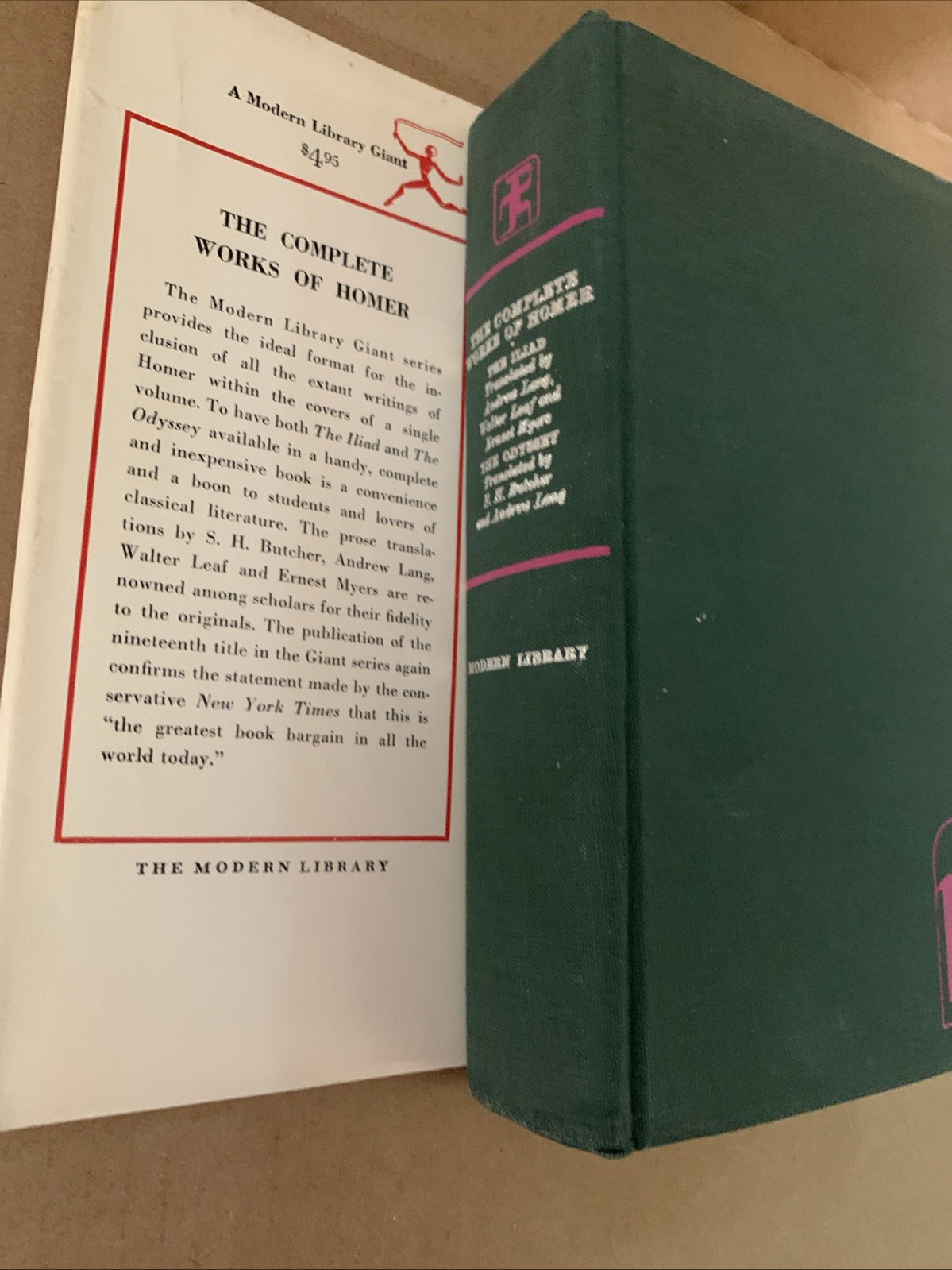 The Complete Works of Homer by Homer HC First Ed Very Good 1950