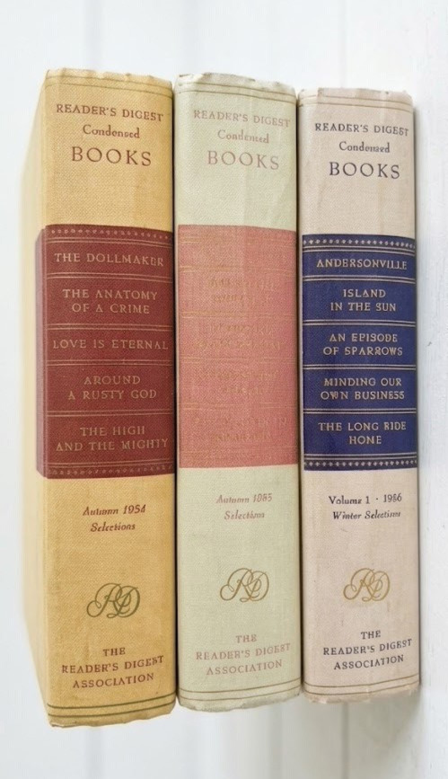 Readers Digest Condensed Books 1954 1955 1956 Winter Autumn Patterned Covers
