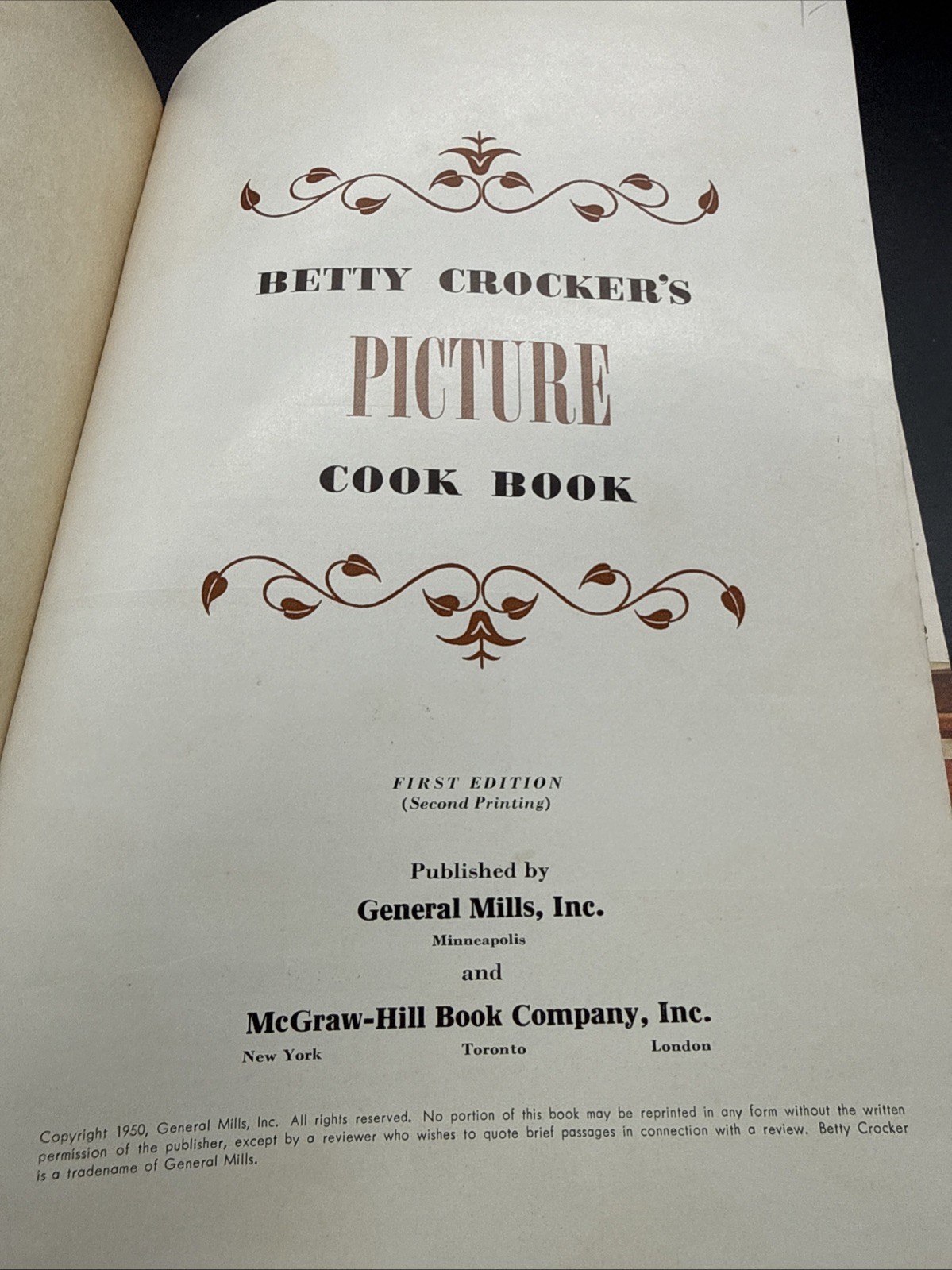 Betty Crocker’s Picture Cook Book – First Edition, Ninth Printing (1950)