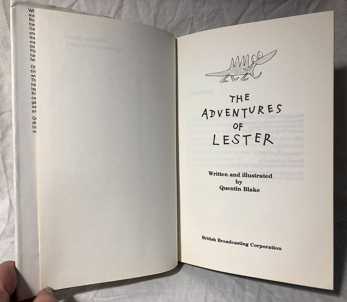Quentin Blake – The Adventures of Lester, Jackanory – 1st/1st 1977 BBC