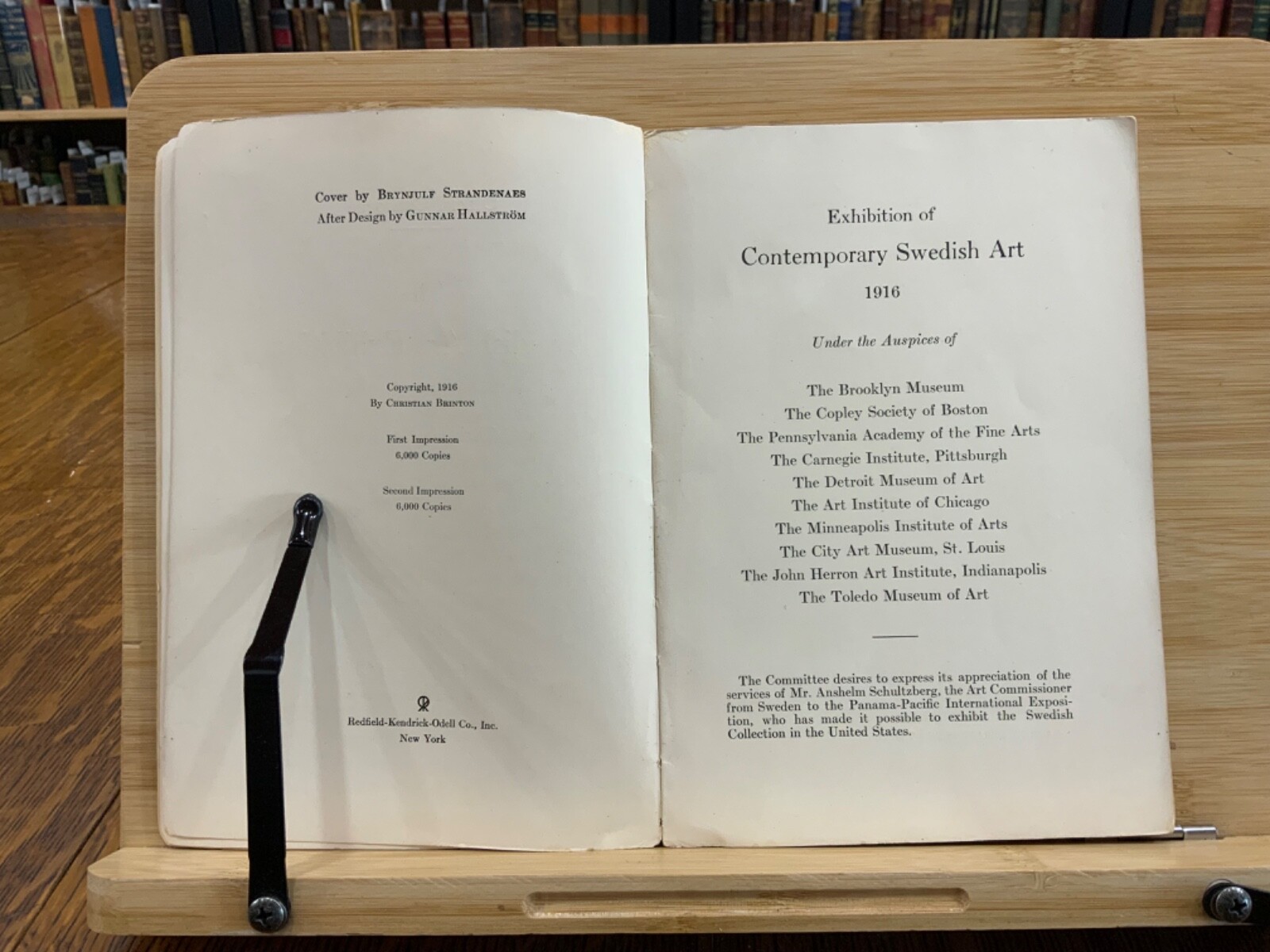 1916 Official Catalogue: Swedish Art Exhibition by Christian Brinton, Chicago