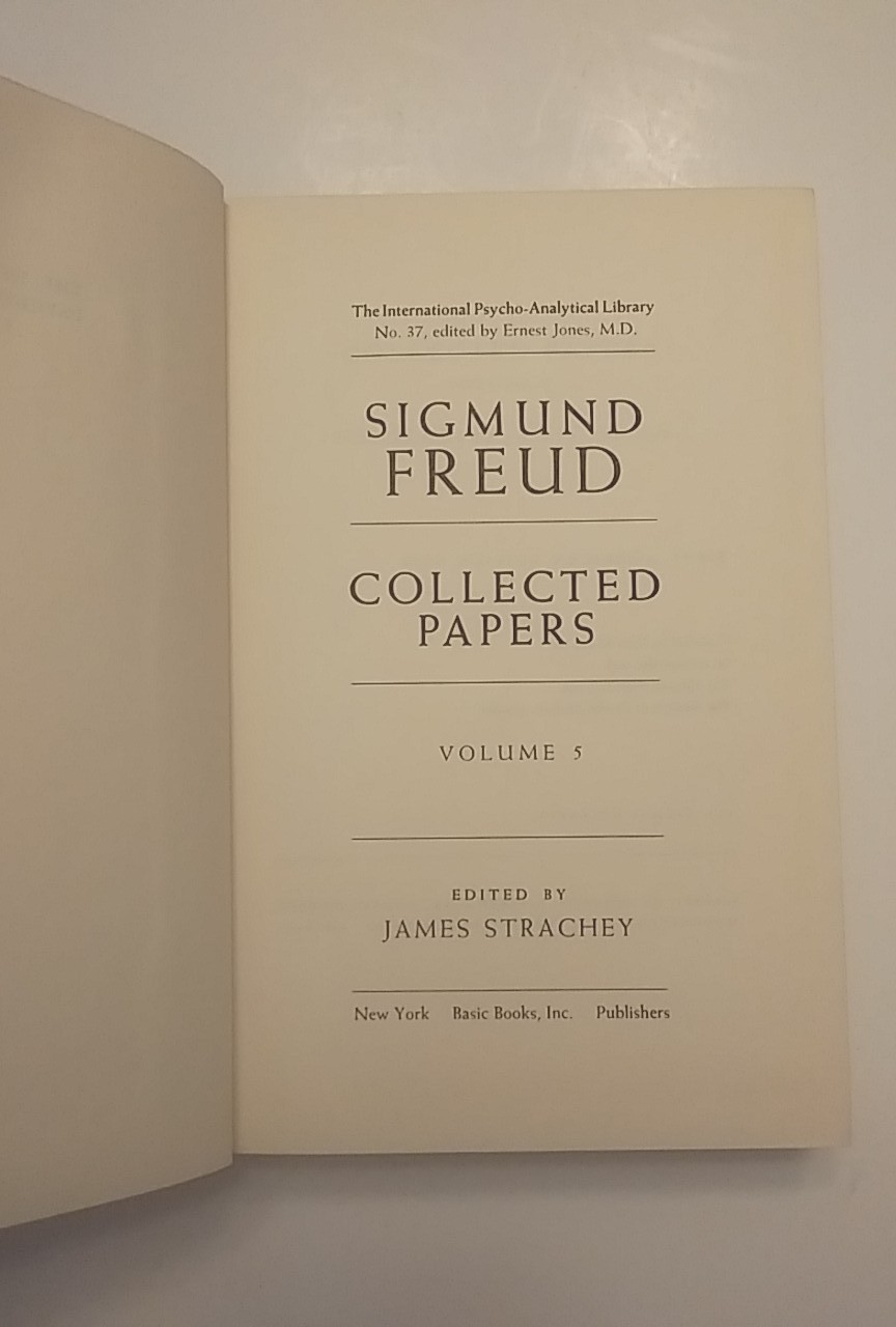 Sigmund Freud, Collected Papers 5 Vol Box Set First American Edition 1959 HC