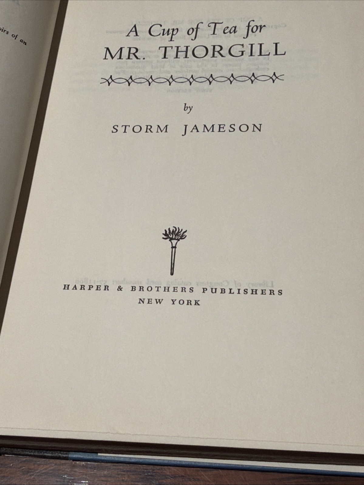 A Cup of Tea for Mr. Thorgill ~ Jameson ~ 1st Edition ~ HCDJ Vintage 1957
