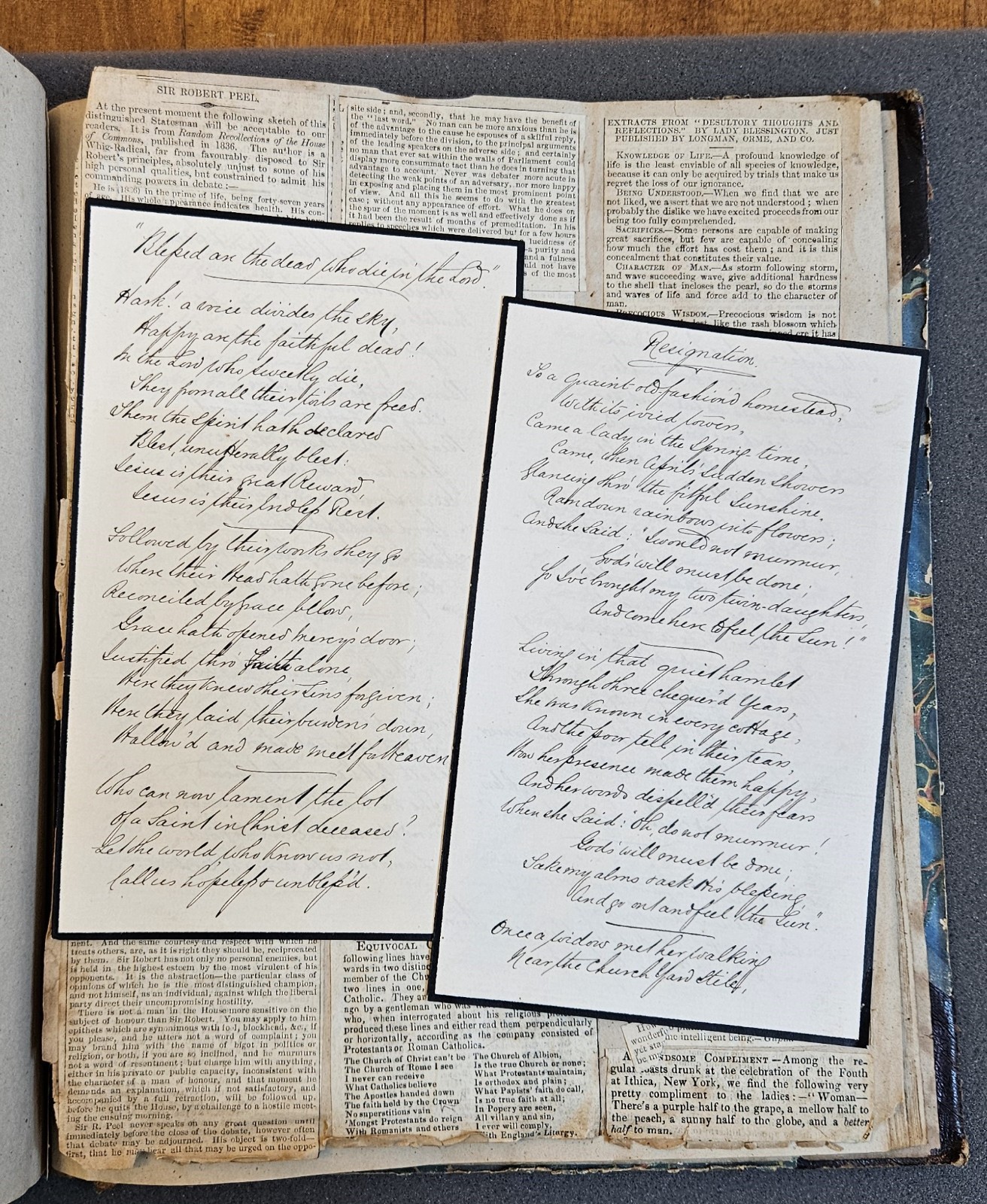c1819 to 1880s Victorian Scrapbook Yorkshire Manuscript & Ephemera 77 Pages
