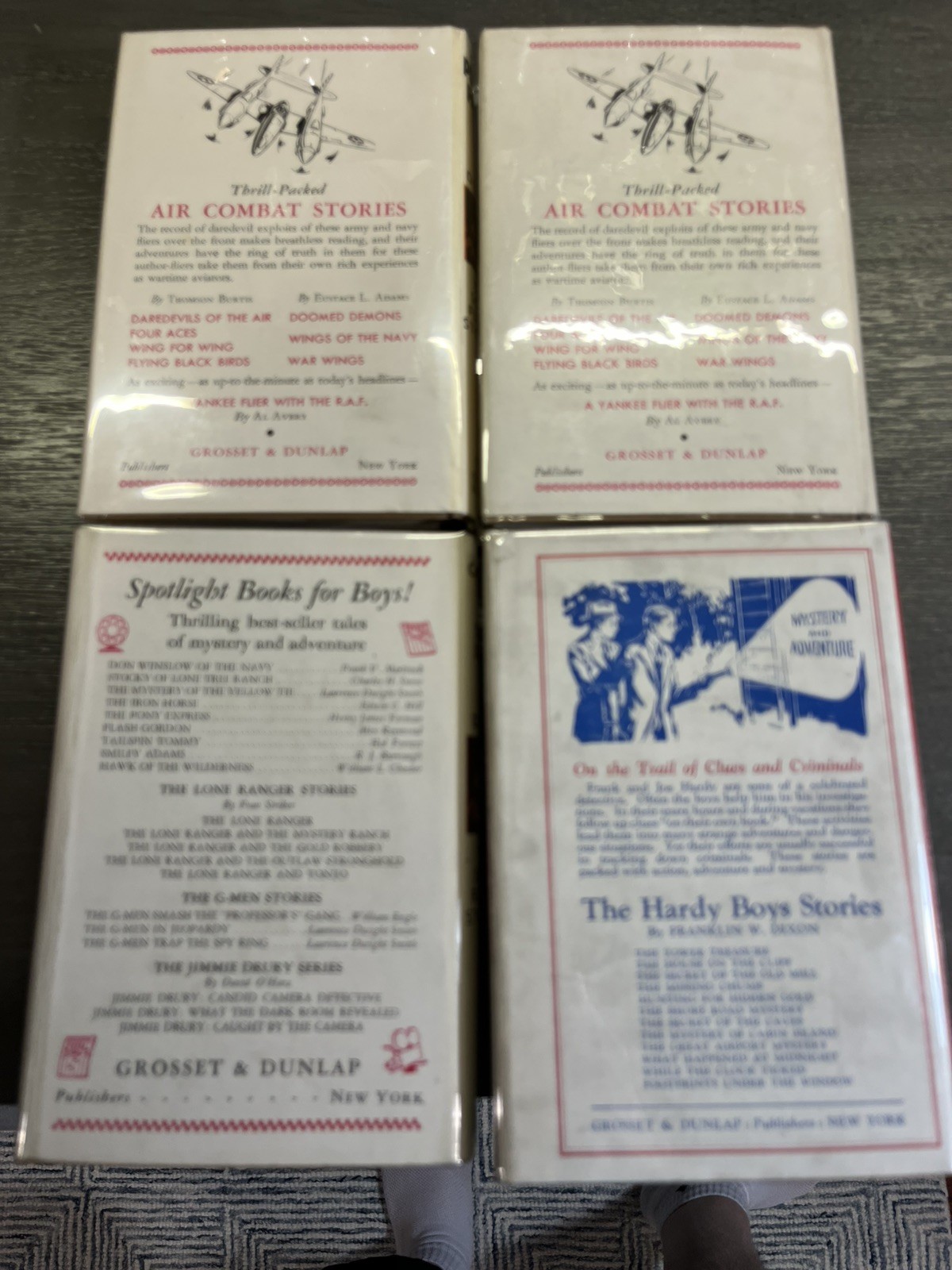 “Ted Scott Flying Stories” Lot #-13,15-20 Franklin W. Dixon Illus. HC DJs Exc!