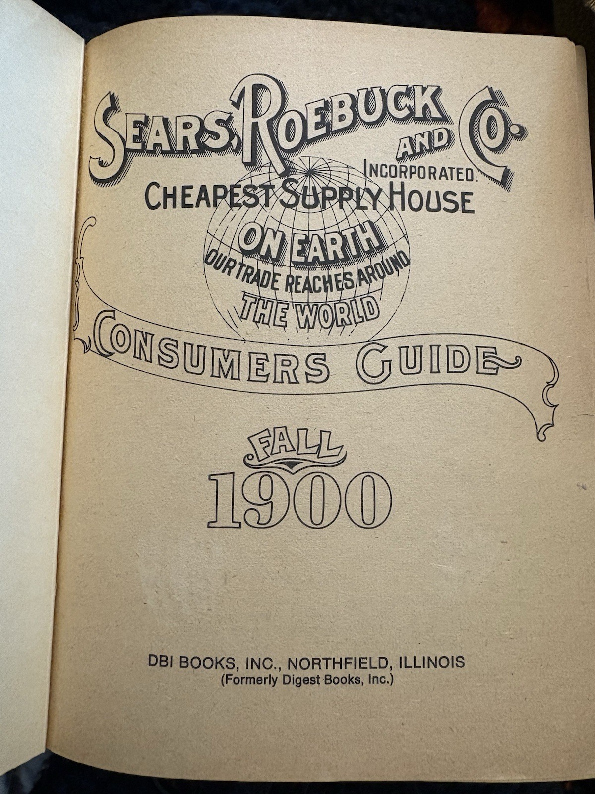 Vintage 1970 Sears Roebuck Consumers Guide Fall 1900 Reproduction Paperback