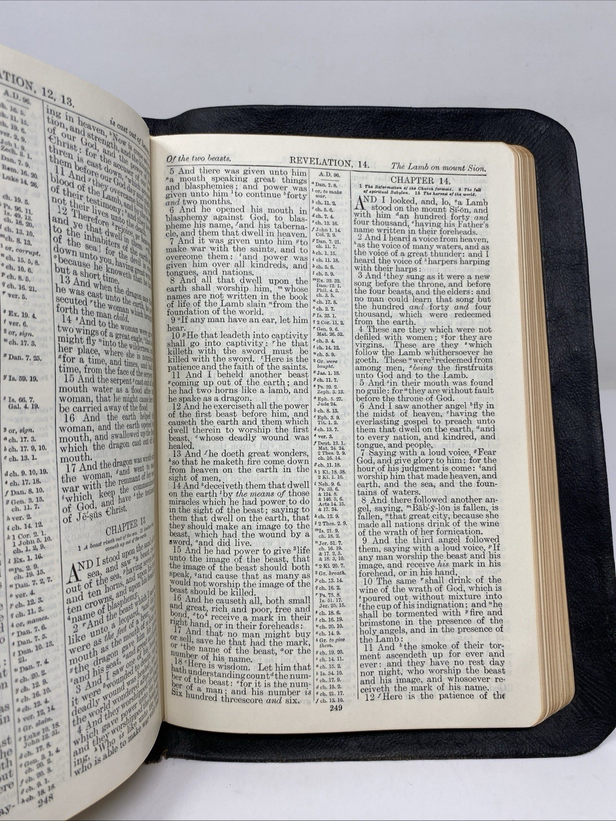Vintage 1950s Thomas Nelson Pronouncing Holy Bible KJV Black Leather Concordance
