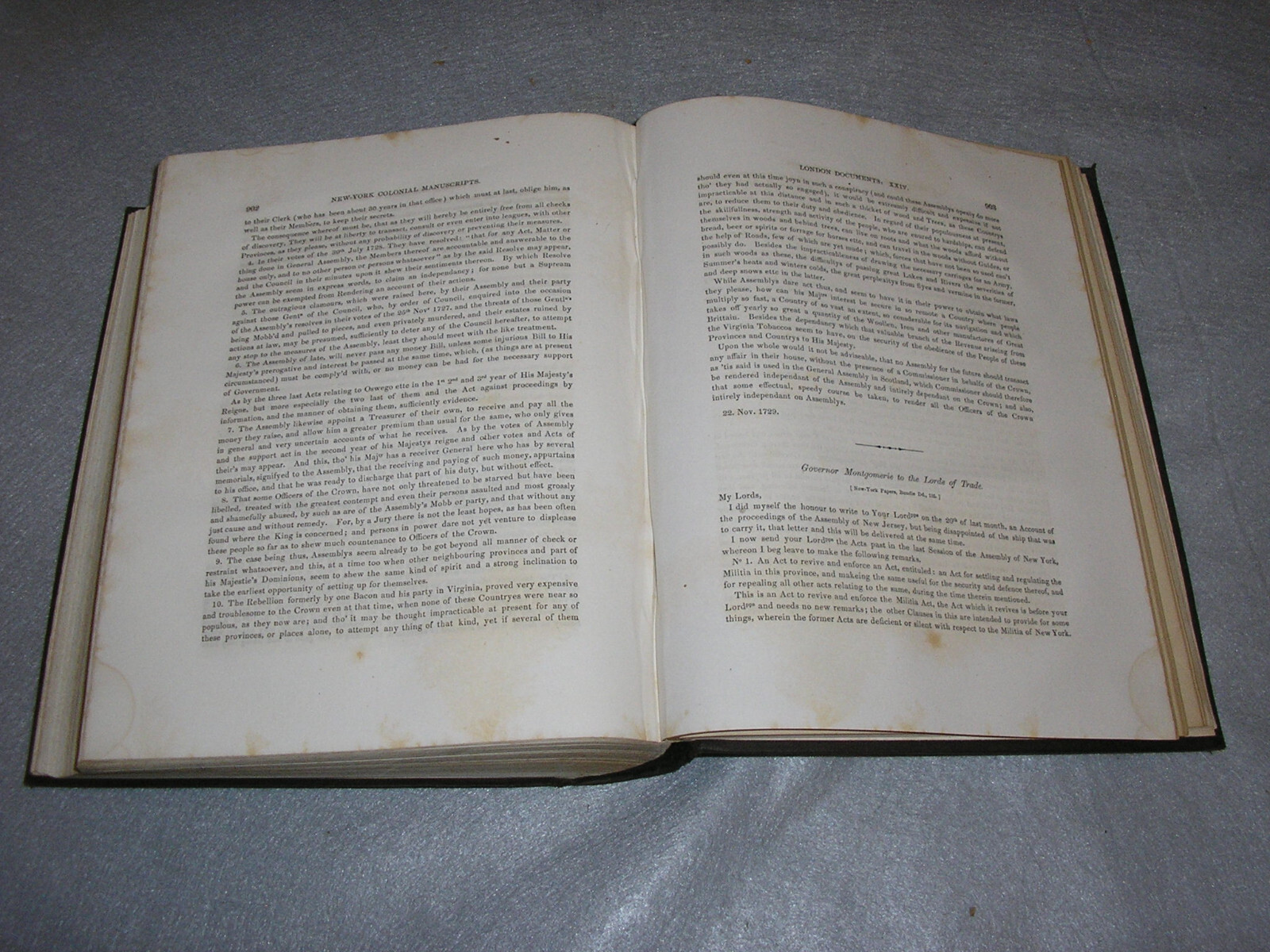 Antique NY History Book Colonial America New York Documents Vol. V Brodhead 1855