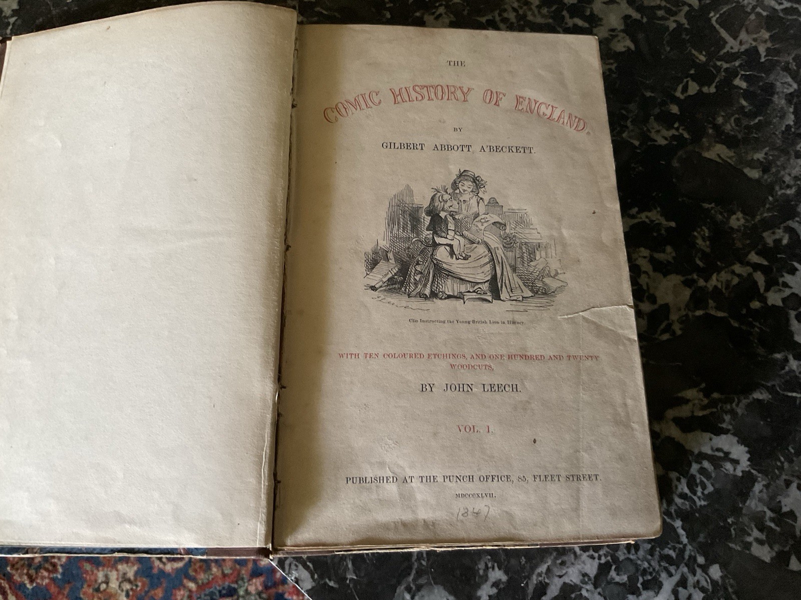 Comic History Of England By Gilbert Abbott A’Beckett 1848 2 Volumes Leather