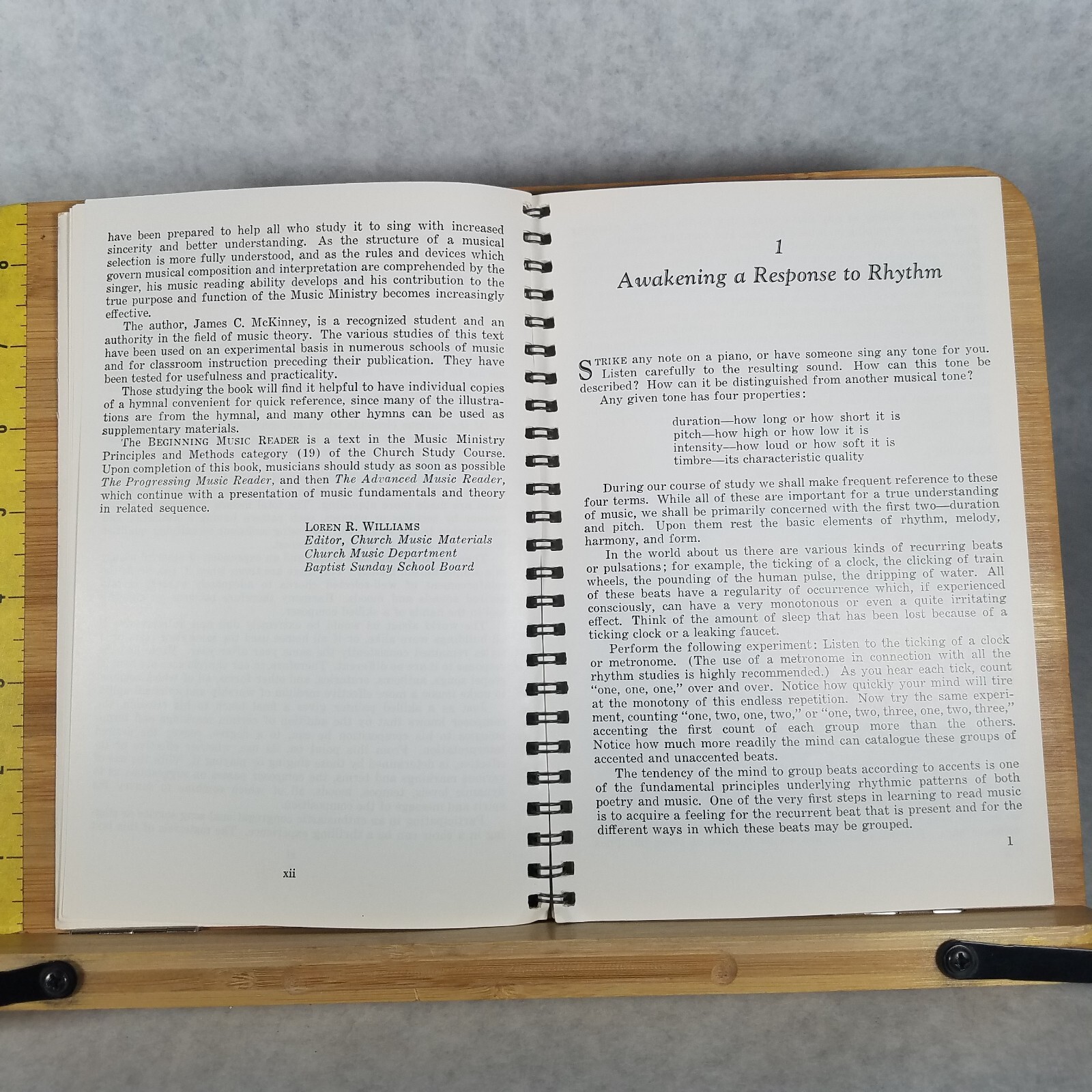 The Beginning Music Reader – 1958 Spiral Bound Paperback by James C. McKinney