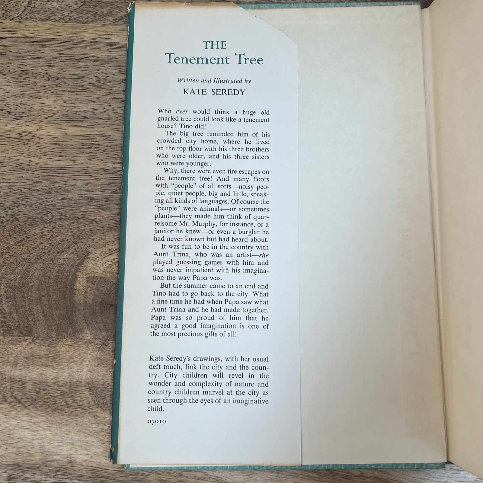 Kate Seredy The Tenement Tree 1959 Viking Press Illustrated Hardcover DJ