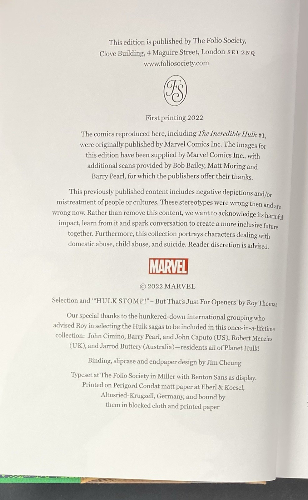 Folio Society Marvel: Spider-Man, Hulk Roy Thomas – U.S. Seller – Slipcases