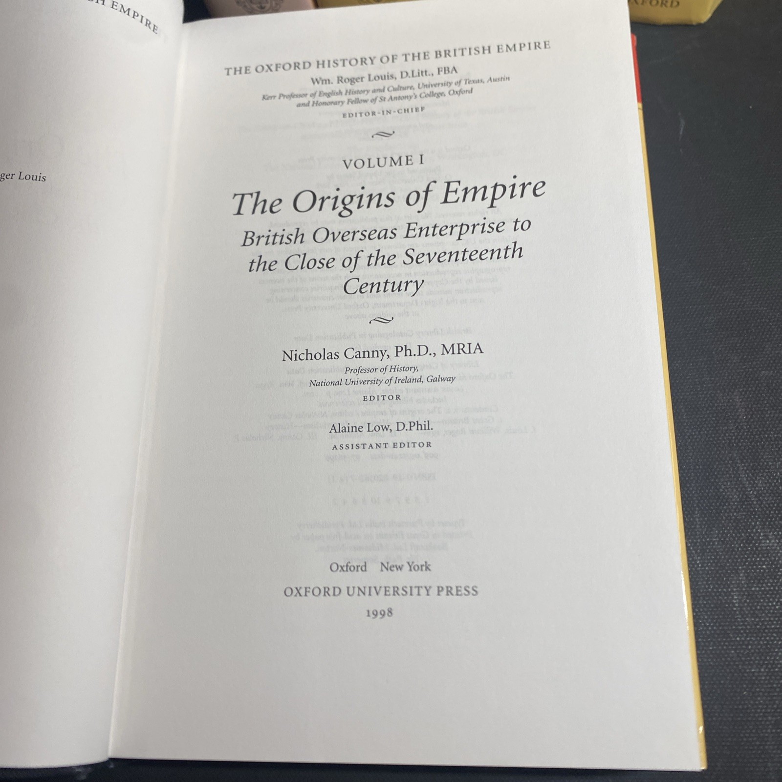 Oxford History of the British Empire – Volumes 1-5 Complete Hardcover Set / FHB