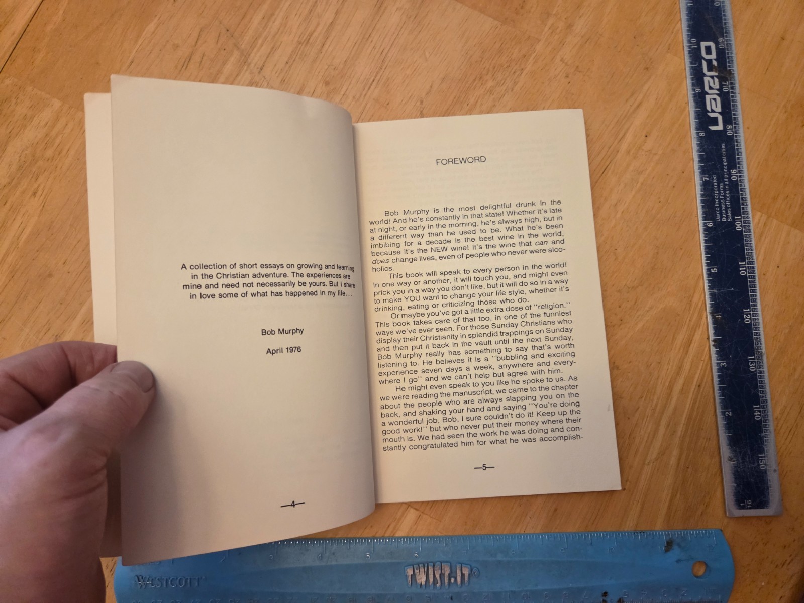 Christianity Rubs Holes in my Religion by Bob Murphy – 1976 Trade Paperback