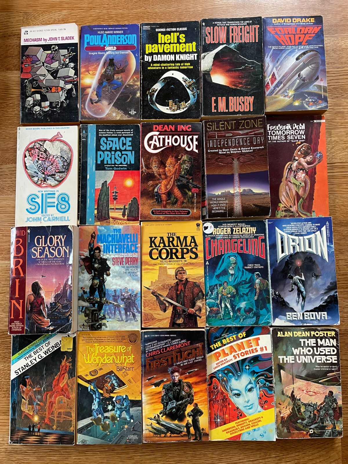 10X All Science Fiction Scifi Random Mix Paperback Books Vintage 1960s+ Lot