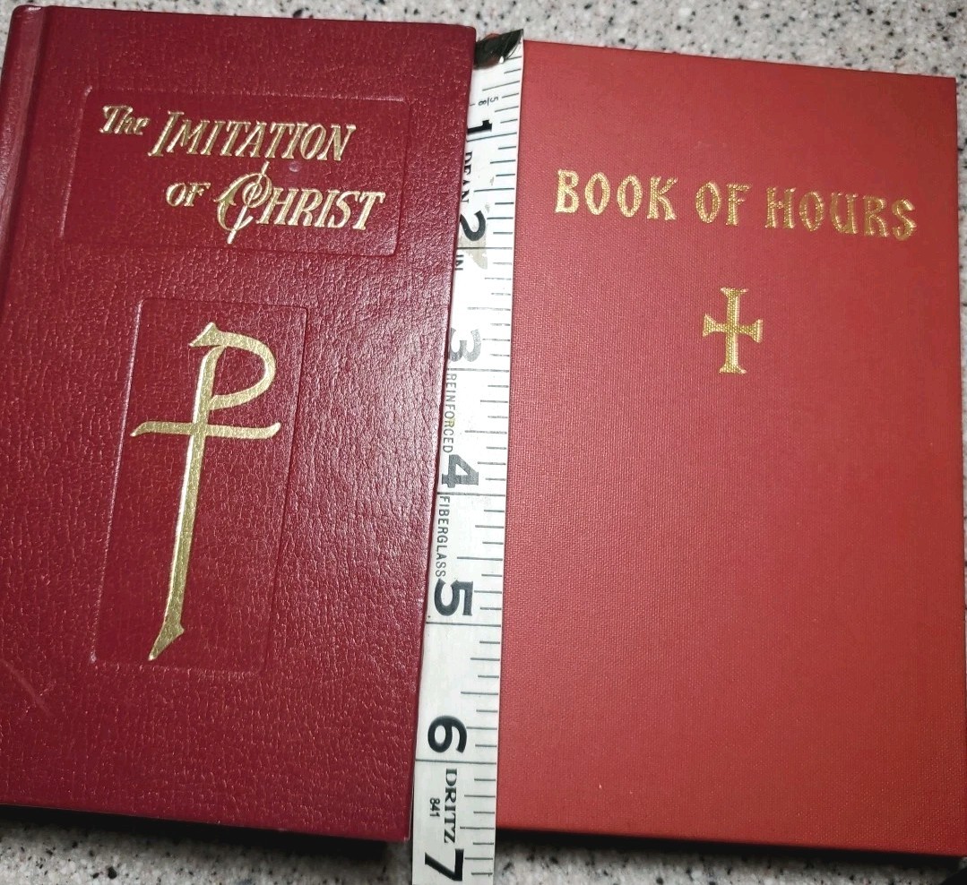 Pocket Book of Hours, Cloth Bound. HC And Immitation of Christ By Kempis