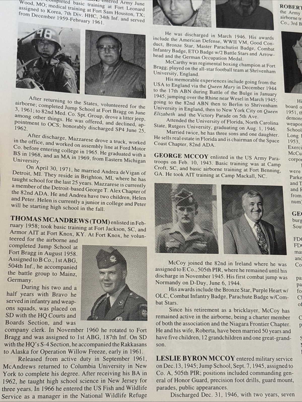 82nd AIRBORNE DIVISION Unit History Turner Publishing – 1997 Hardcover Militaria