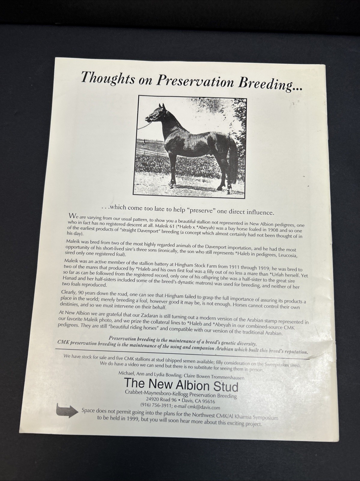 Arabian Visions Magazine Horse March – April 1998 Vintage