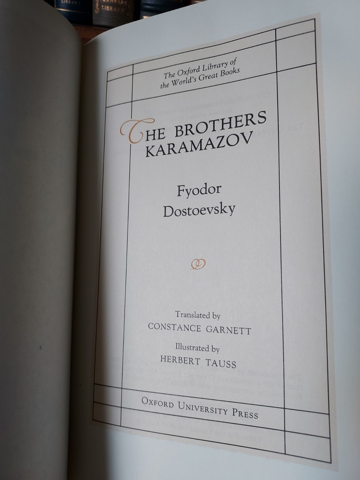 Oxford University Press The Brothers Karamazov by Fyodor Dostoevsky Leather Epic