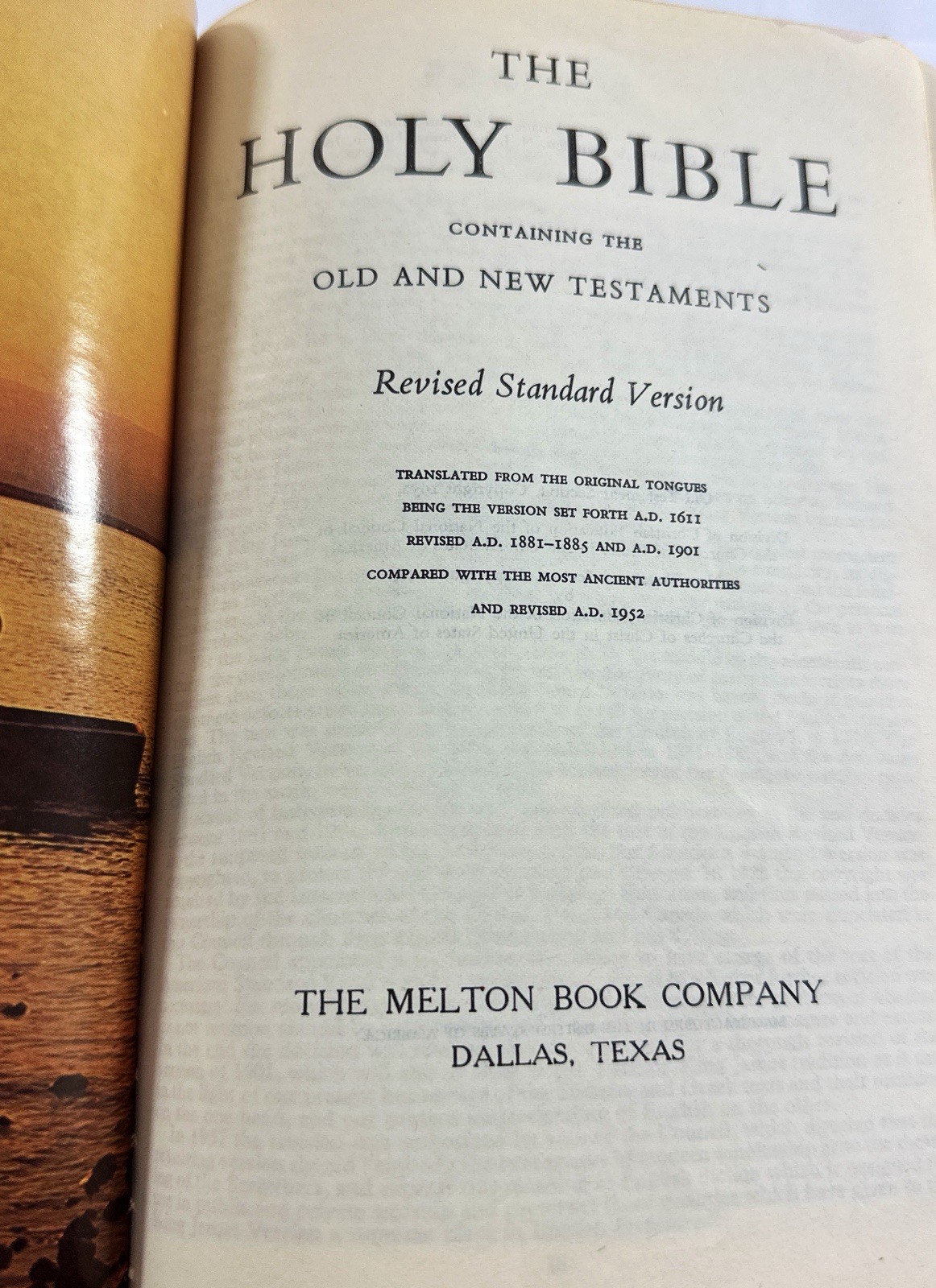 1952 Holy Bible Concordance Revised Standard Version RSV Red Faux Leather Melton