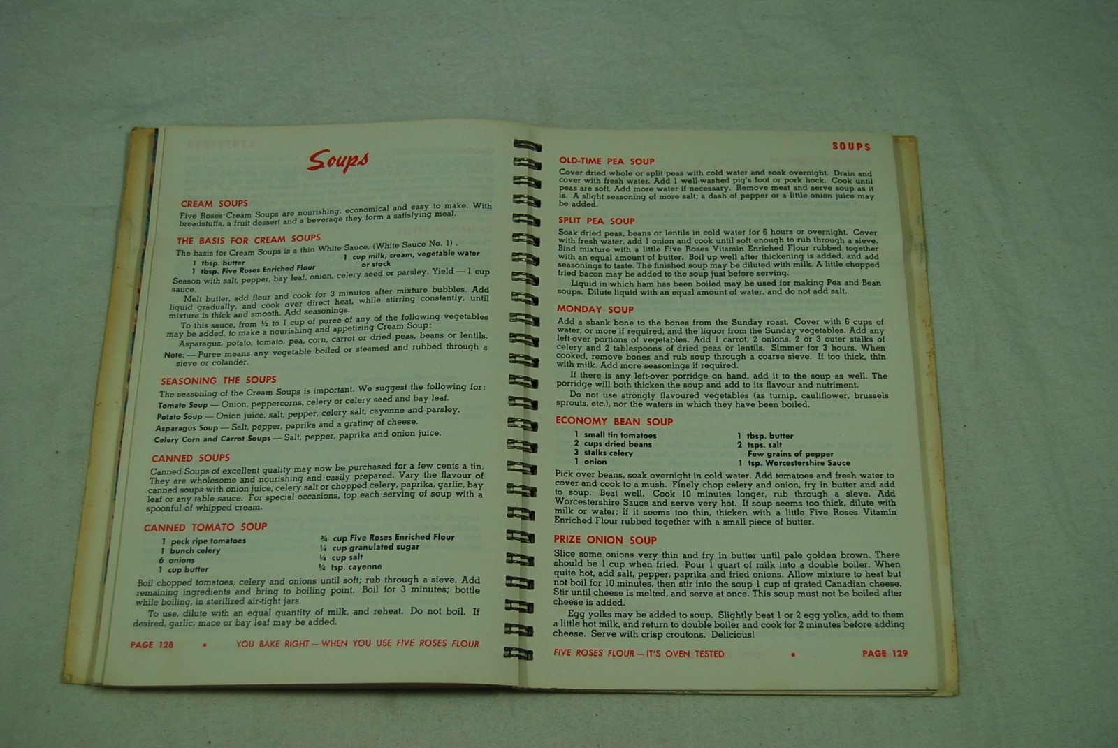 A Guide to Good Cooking Spiral Bound Paperback Book with Five Roses Flour 1962