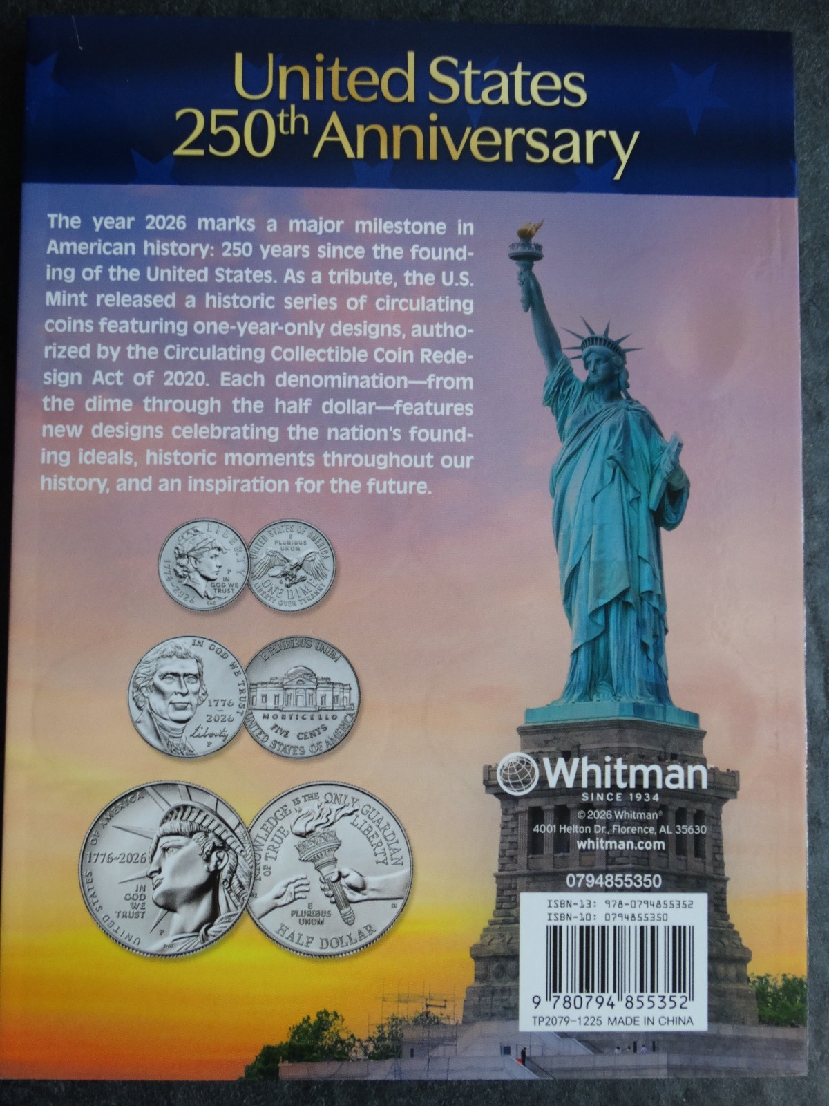 Whitman United States 250th Anniversary Coin Color Folder 2026 Book 5352