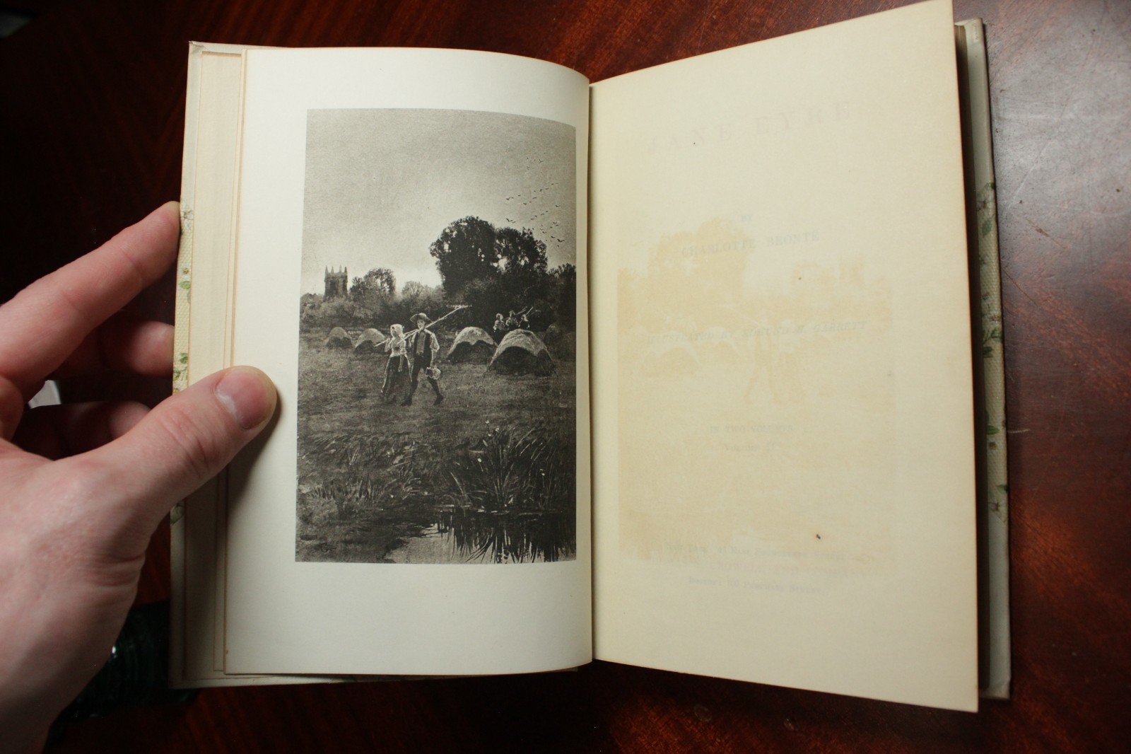 c1896 Jane Eyre Charlotte BRONTË 2 Vol. FINE Crowell Edmund H. Garrett Bronte