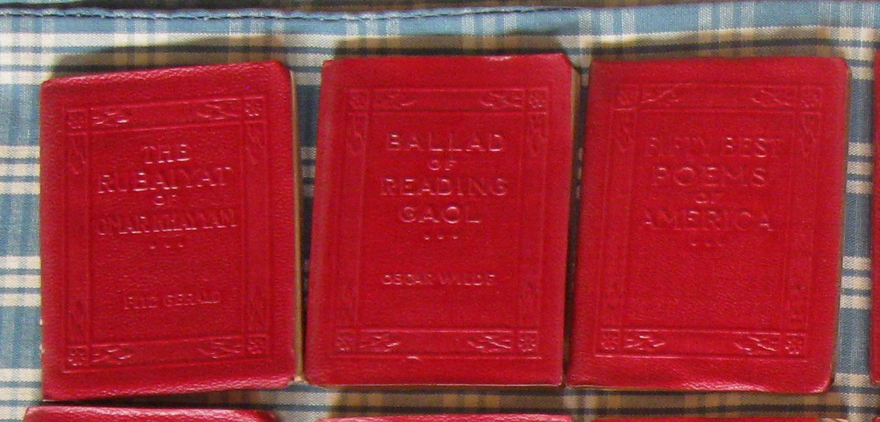 Vintage 1920’s Mini Books Red Leather Haas Little Luxart Antique Library Lot 16