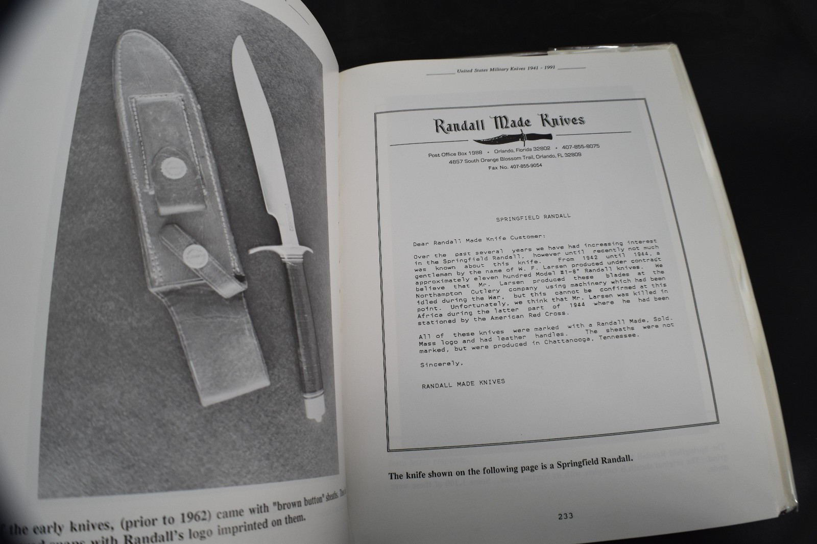 *FIRST* United States Military Knives 1941 to 1991 by Michael W Silvey HCDJ
