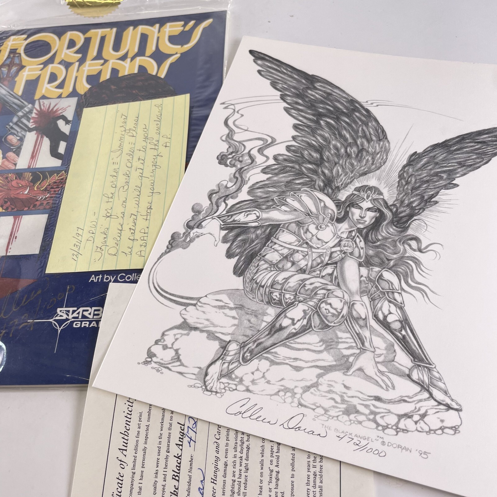 Fortune’s Friends Colleen Doran -SIGNED 472/1000 Print Hell Week Starblaze RARE