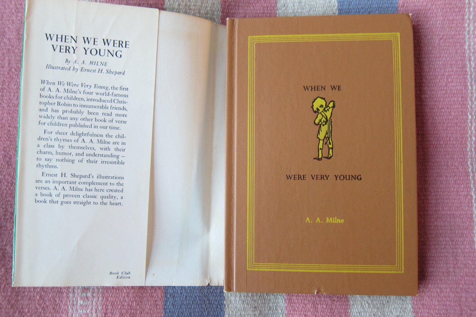 Vintage “When We Were Very Young” A.A. Milne Hardcover Dust Jacket Book Club Ed.