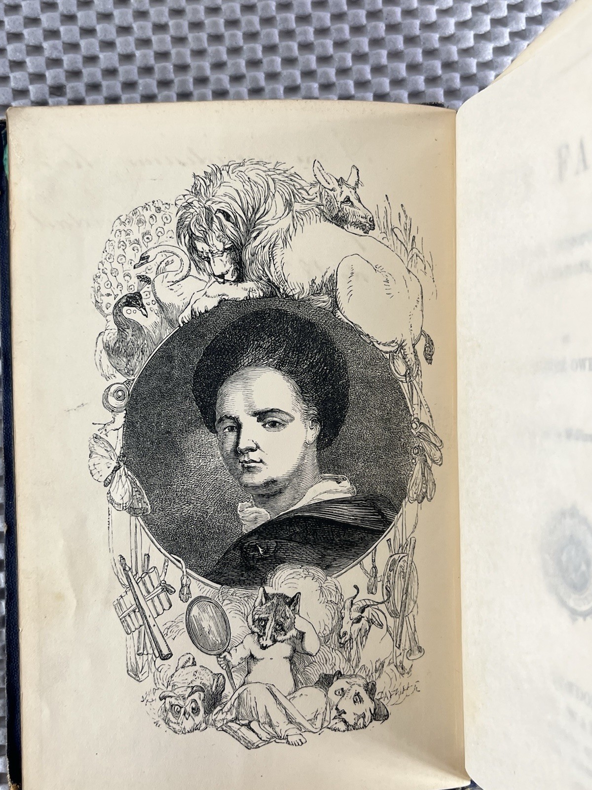 Antique 1866 ~ Gay’s Fables ~ John Gay ~ William Harvey ~ Frederick Warne