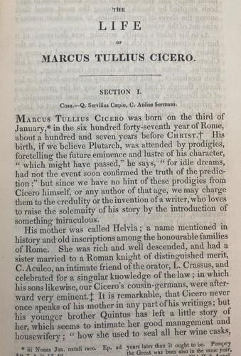 LIFE OF M. TULLIUS CICERO by Conyers Middleton 1823 in 2 Volumes FANCY LEATHER