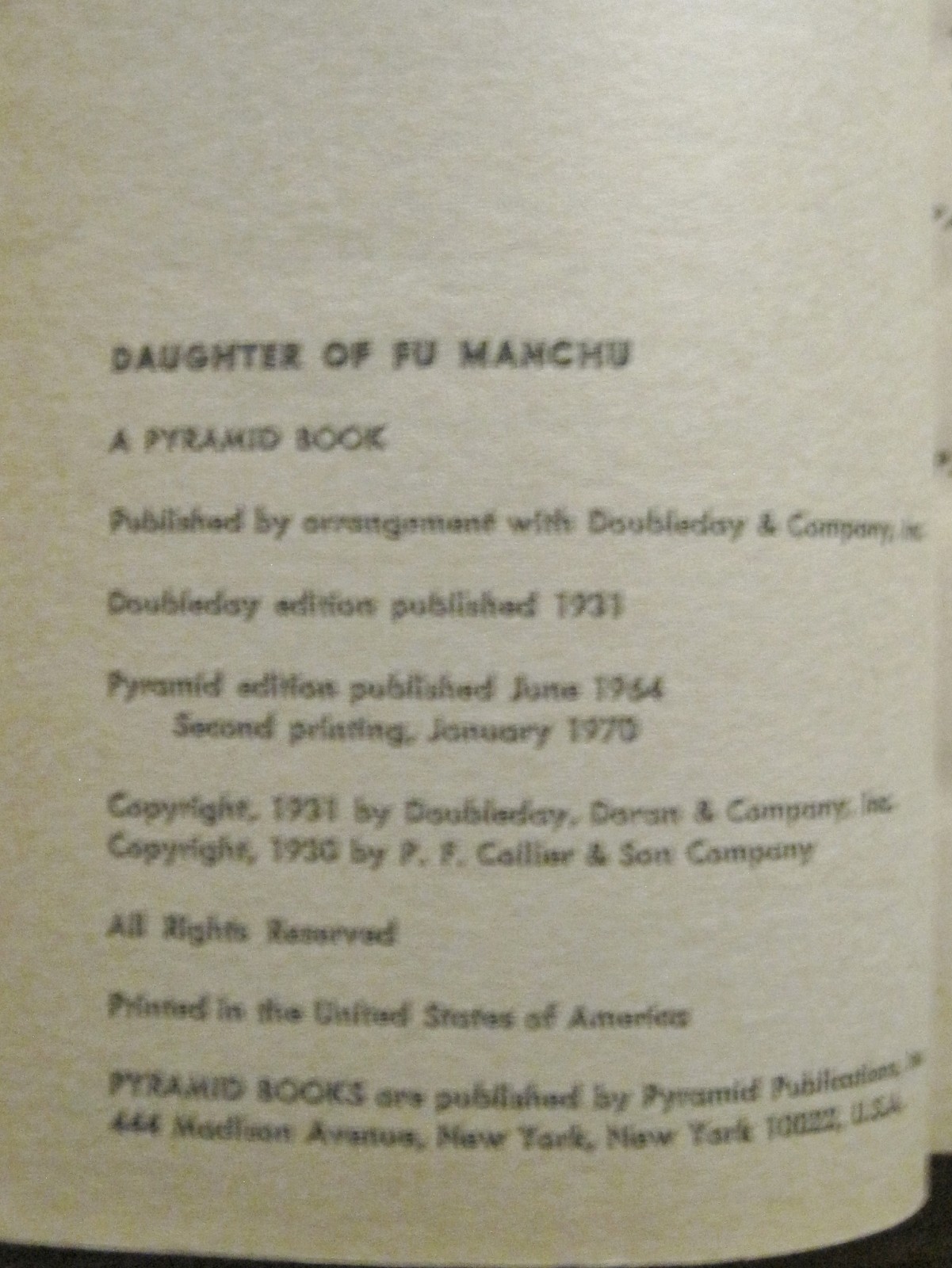 Vintage – Sax Rohmer FU MANCHU – 9 Pyramid Paperback Book Lot – Pulp Thrillers